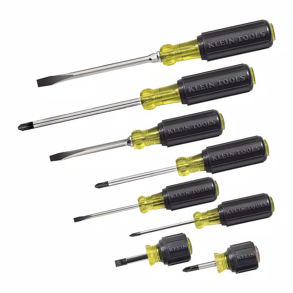 Klein Tools 8-Piece Assorted Screwdriver Set with Cushion Grip Handles