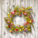 National Tree Company 24 in. Garden Accents Easter Wreath with Mixed Flowers, Eggs, and Butterflies thumbnail 5
