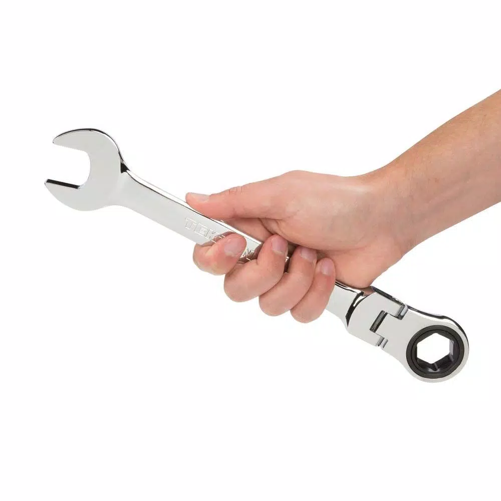 TEKTON 1 in. Flex-Head Ratcheting Combination Wrench, 72-Tooth, 6-Point