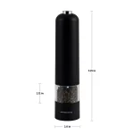 Ovente Electric Salt and Pepper Grinder Set, Battery Operated, Adjustable Coarseness, Black and White thumbnail 8