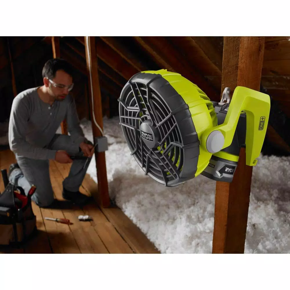 RYOBI 18V ONE+ Hybrid Bluetooth Stereo and Portable Fan Combo Kit (Tools Only)