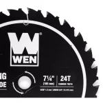 WEN 7.25 in. 24-Tooth Carbide-Tipped Professional Framing Saw Blade for Miter and Circular Saws thumbnail 2