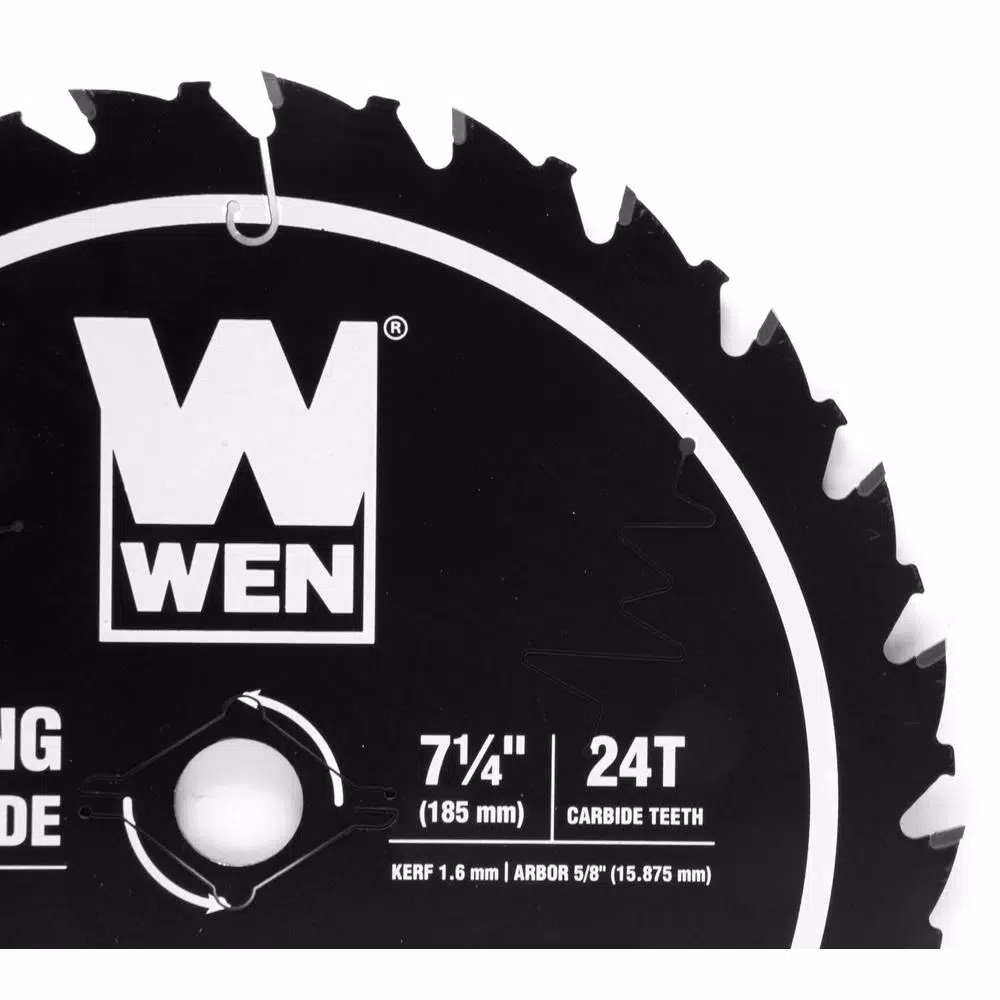 WEN 7.25 in. 24-Tooth Carbide-Tipped Professional Framing Saw Blade for Miter and Circular Saws