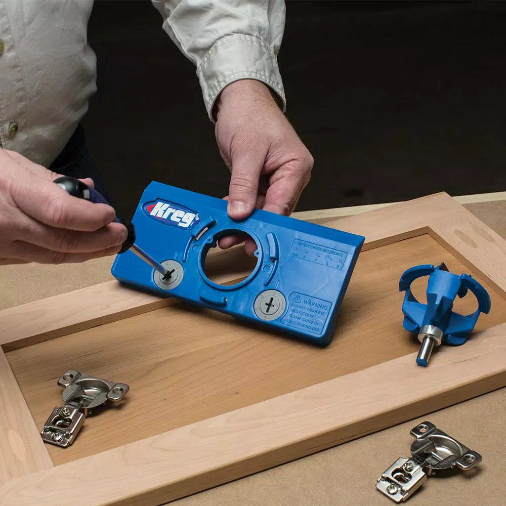 Kreg Concealed Hinge Jig for Cabinet Door Installation