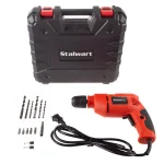 Stalwart 3.2 Amp 3/8 in. Corded Electric Power Drill Kit with Carrying Case thumbnail 1