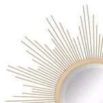 Stonebriar Collection Stonebriar Gold Sunburst Wall Mirror - Contemporary Art Deco Metal Frame Accent Mirror thumbnail 3