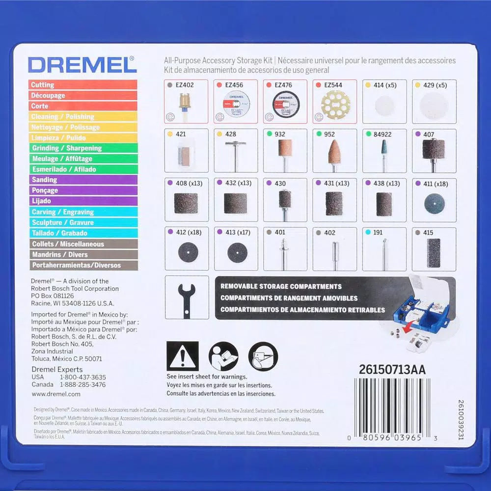 Dremel 130-Piece Rotary Tool Accessory Kit with 36 in. Flex-Shaft Attachment