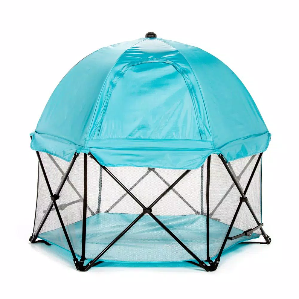 Regalo My Play Deluxe 6-Panel Portable Play Yard, 48 x 26 in, Blue