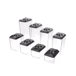 Classic Cuisine 8-Piece Airtight Plastic Food Storage Container Set, Stackable Rectangular Canisters thumbnail 1