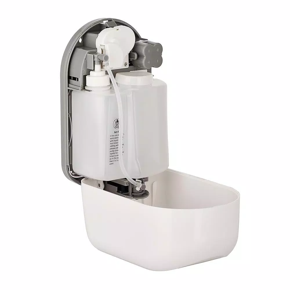 Alpine Industries 1100ml Automatic Liquid Gel Hand Sanitizer & Soap Dispenser, White