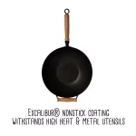 Honey-Can-Do Joyce Chen 10-Piece Carbon Steel Non-Stick Wok Set with Bamboo Accessories thumbnail 2