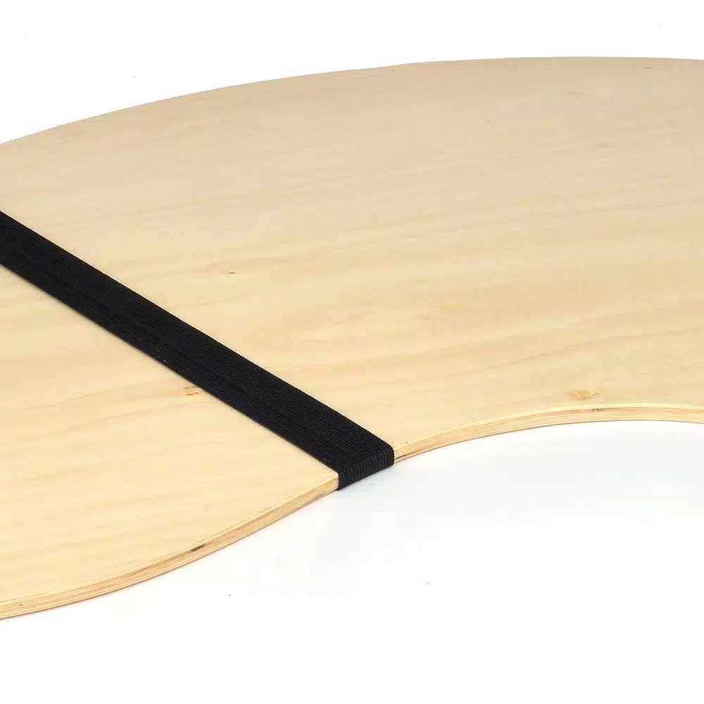 Trademark Innovations 32 in. Portable Curved Wood Lap Desk with Storage Straps