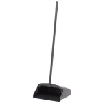 Continental 12 in. Upright Lobby Dust Pan with Vinyl-Coated Steel Handle, Black thumbnail 2