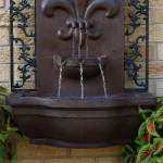 Sunnydaze Decor French Lily Electric Outdoor Wall Fountain, Iron Finish Resin thumbnail 4