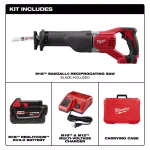 Milwaukee M18 SAWZALL 18V Cordless Reciprocating Saw Kit with 3.0Ah Battery, Charger, and Hard Case thumbnail 2