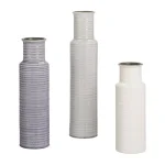 Home Decorators Collection Ceramic Decorative Vases, Set of 3, Stone Grey, Shadow Grey and White thumbnail 1