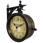 Infinity Instruments Charleston 8 in. Round Double-Sided Outdoor Wall Clock & Thermometer thumbnail 1