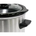 Elite 1.5 Qt. Stainless Steel Mini Slow Cooker with Removable Stoneware Pot thumbnail 4