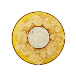 Mind Reader Yellow Acrylic Chip and Dip Bowl Set, 13-inch Round Snack Serving Tray thumbnail 4