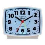 Equity by La Crosse 3 in. Analog Electric Alarm Clock with Backlight, White thumbnail 1