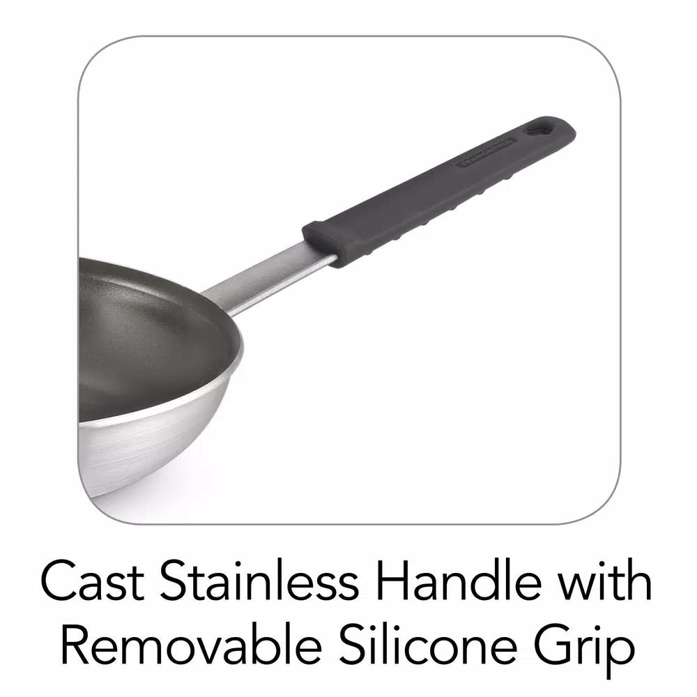 Tramontina Professional Fusion 10 in. Aluminum Nonstick Frying Pan, Satin Silver