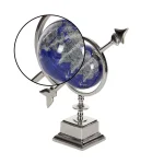 LITTON LANE Modern Reflections 14 in. Blue and Silver Decorative Aluminum and PVC Globe thumbnail 3