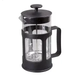Creative Home 1000ml Glass French Press Coffee Maker and Tea Steeper, 4-Cup Stainless Steel Filter, Black thumbnail 1