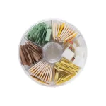 Mind Reader Clear Acrylic 6-Compartment Tea Bag Organizer with Lid, Round Pantry Storage Container thumbnail 5