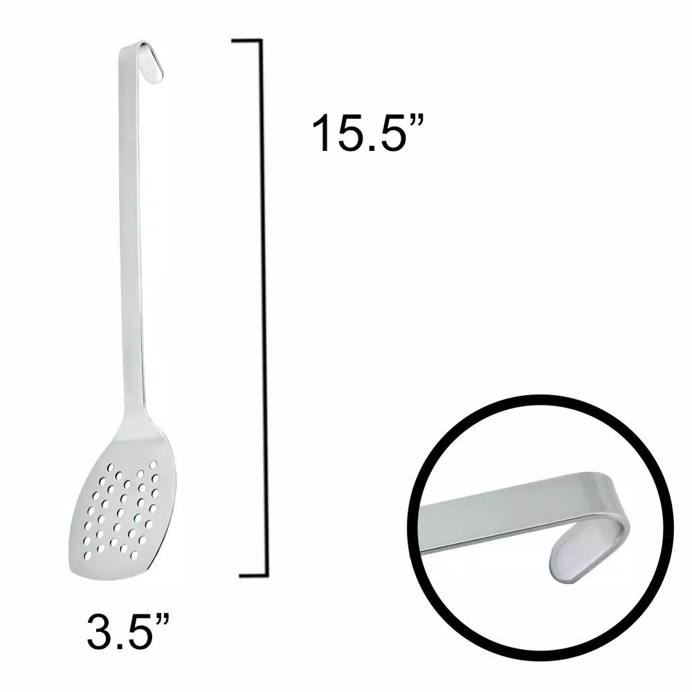 1829 Carl Schmidt Sohn PRO-X 15.5 in. Stainless Steel Slotted Spatula, 18/10 Professional Grade Turner
