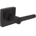 Defiant Highland Matte Black Keyed Entry Door Lever with Square Rose thumbnail 1