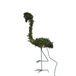 ProductWorks 28 in. Pre-lit Faux Boxwood Topiary Flamingo Sculpture with 20 LED Lights thumbnail 1