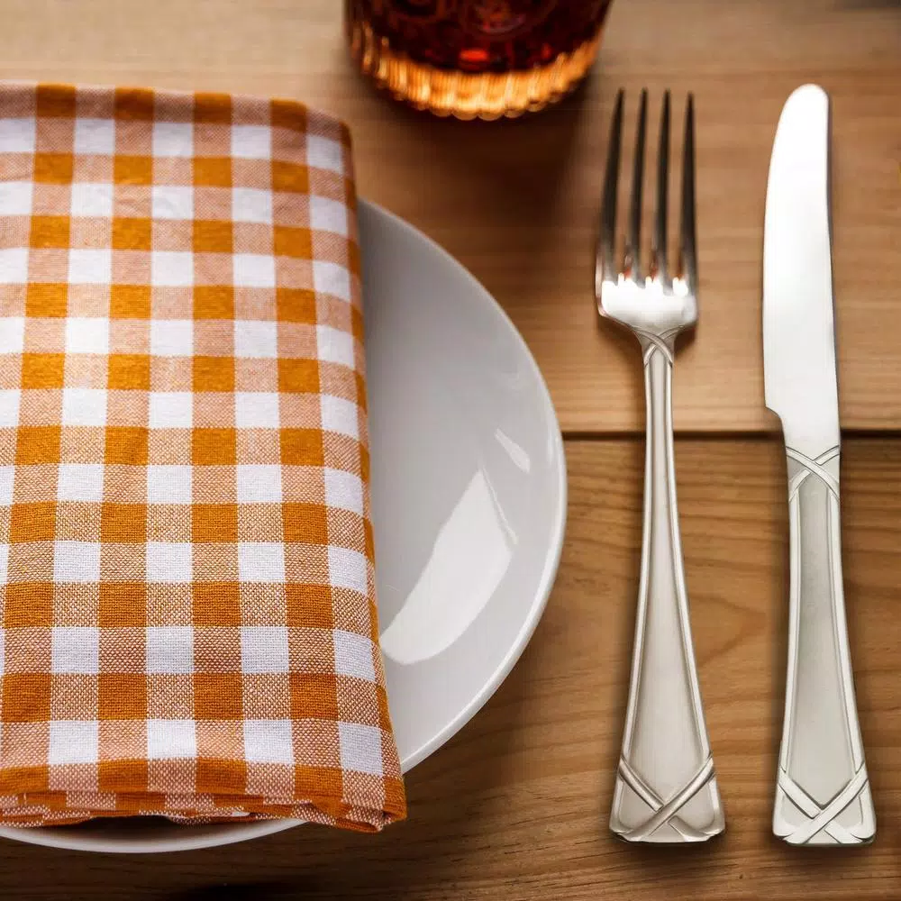 Hampton Forge Evansville Frosted 20-Piece 18/0 Stainless Steel Flatware Set, Service for 4