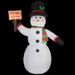 JOYDECOR 8 ft. Pre-Lit LED Snowman Christmas Inflatable with Board for Outdoor Holiday Decor thumbnail 1