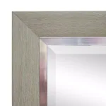 Unbranded Classic Gray Wash and Silver Beveled Glass Rectangle Accent Mirror (43.5 x 31.5 in) thumbnail 3