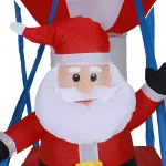 Luxen Home 9 ft. Santa in Hot Air Balloon Inflatable with LED Lights thumbnail 9