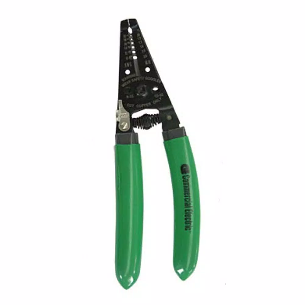Commercial Electric 7 in. Wire Stripper and Cutter with Non-Slip Cushion Grip