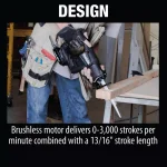 Makita 18V LXT Sub-Compact Brushless Cordless Reciprocating Saw Kit (2.0 Ah) thumbnail 12