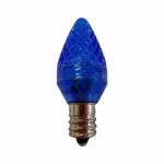 Unbranded C7 Blue LED Light Bulbs, Super Bright Faceted Replacement Lights, 25 Pack thumbnail 1