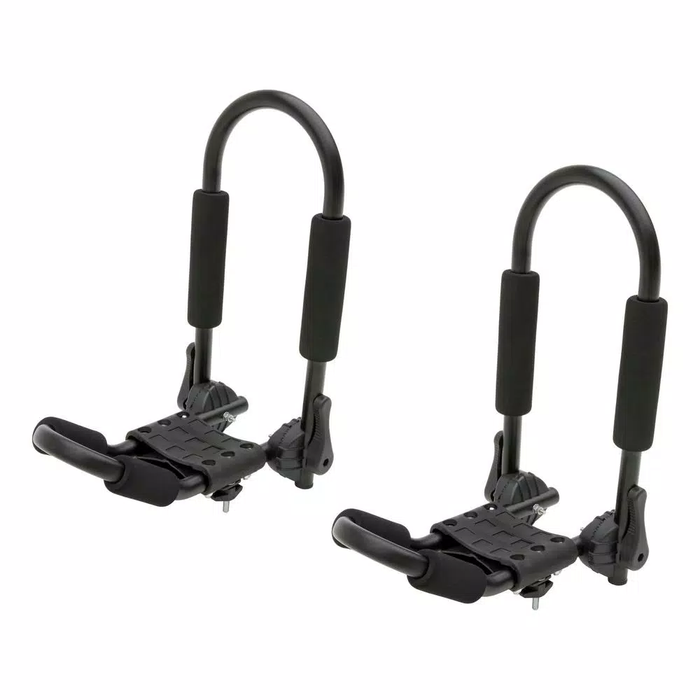 CURT Aluminum Kayak Roof Rack Carrier, 75 lb Capacity, Universal Fit