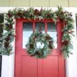 Village Lighting Company 24 in. Winter Frost Artificial Christmas Wreath with Red Berries and Pinecones thumbnail 3