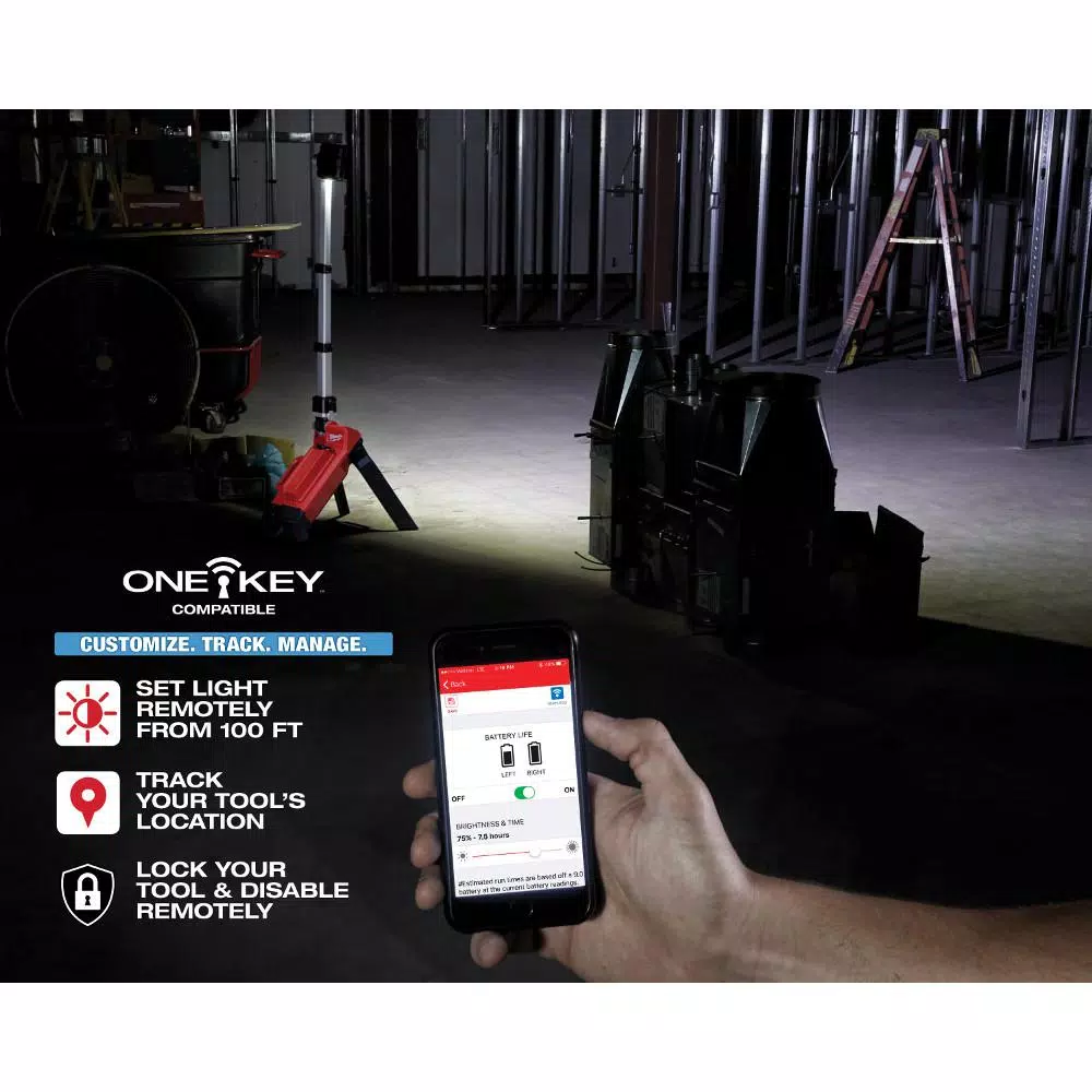 Milwaukee M18 ROCKET Dual Pack Tower Light w/ ONE-KEY (Tool-Only)