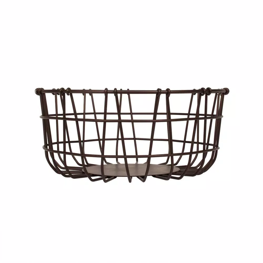 Spectrum Austin Bronze Steel Fruit Bowl - Rustic Farmhouse Design