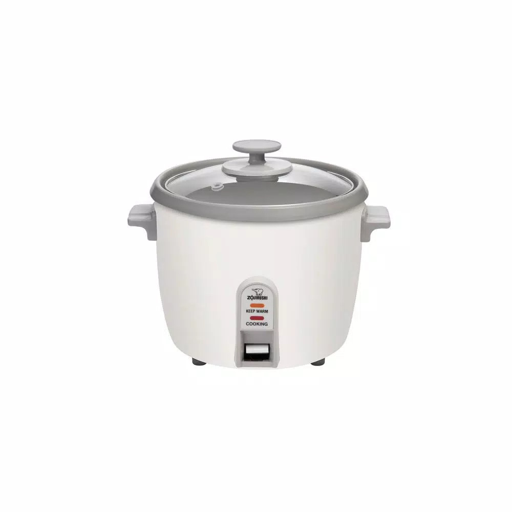 Zojirushi 6-Cup White Rice Cooker and Steamer with Stainless Steel Steaming Tray