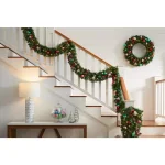 Home Accents Holiday 9 ft. Fantasleigh Pre-Lit LED Artificial Christmas Garland with Ornaments thumbnail 3