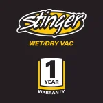 Stinger 2.5 Gal. 1.75 Peak HP Compact Wet/Dry Shop Vacuum with Hose and 6 Filter Bags thumbnail 13
