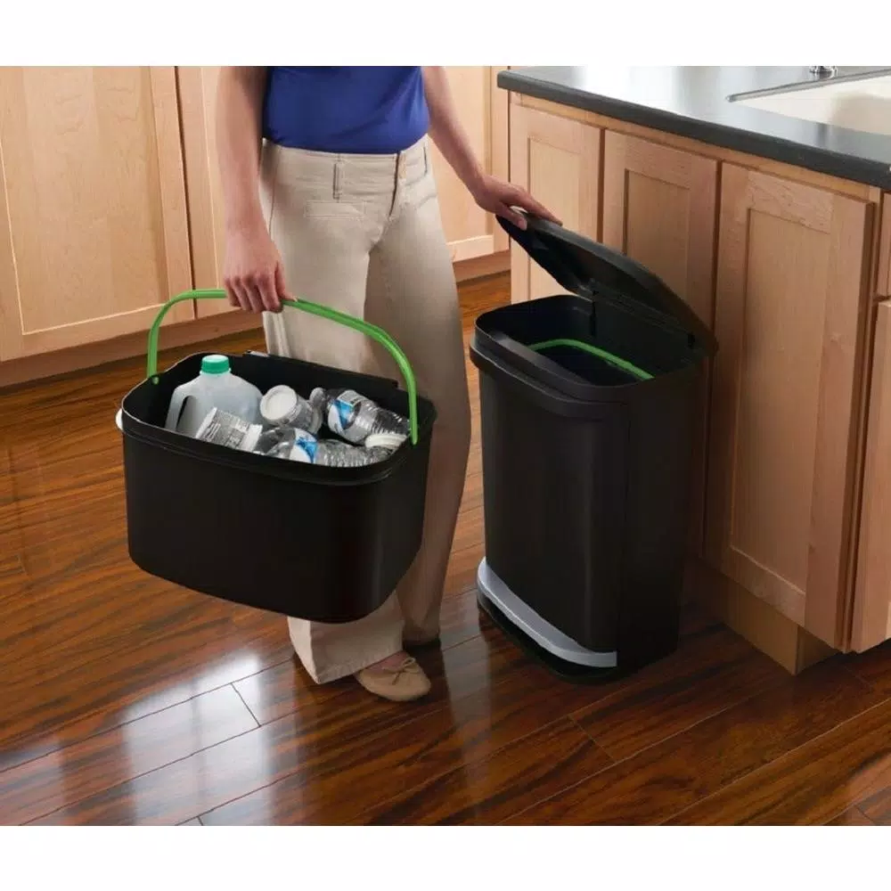 Rubbermaid 13.2 Gallon 2-in-1 Indoor Recycling Bin and Trash Station