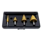 IDEAL 4-Piece Electrician's Step Bit Kit, 1/8 in. to 1-3/8 in., Titanium Nitride Coated thumbnail 1
