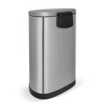 Innovaze 10.6 Gal. Stainless Steel Semi-Round Step-On Trash Can with Fingerprint-Free Finish thumbnail 2