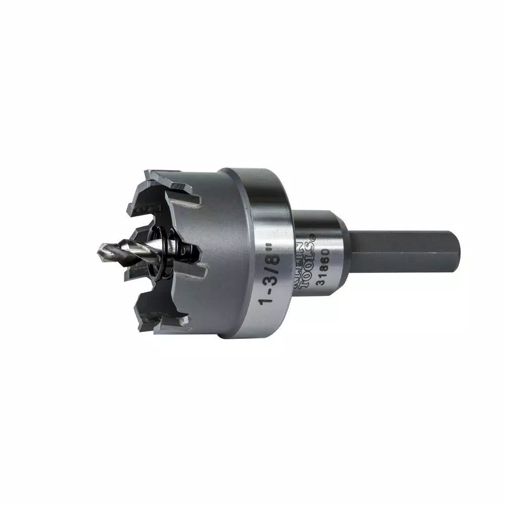Klein Tools 7/8 in. Carbide Hole Cutter with Hex Shank and Pilot Bit
