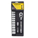 STANLEY 12-Piece 1/2 in. Drive SAE Ratchet and Socket Set thumbnail 2